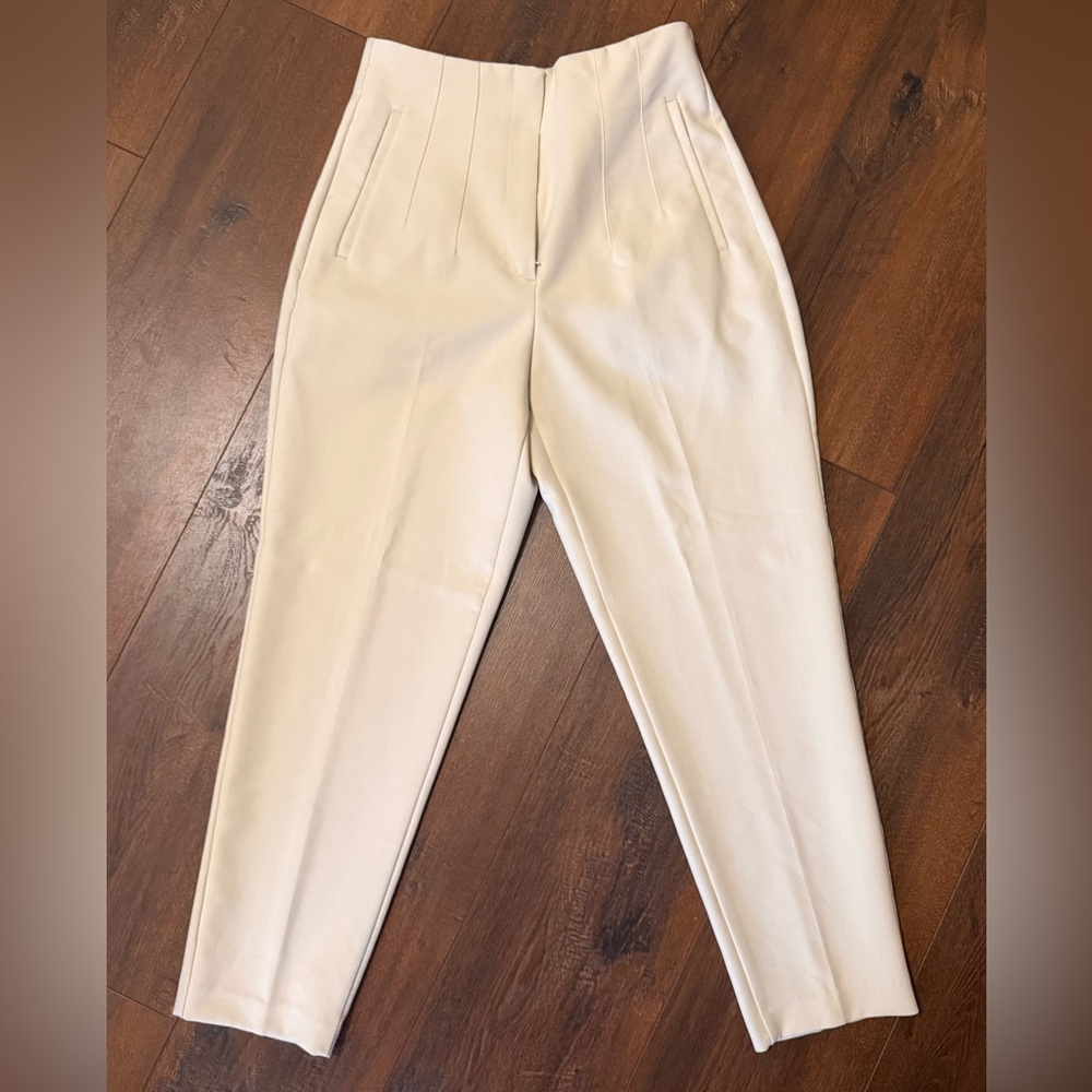 Zara Women’s Dress Pants High Rise Ivory